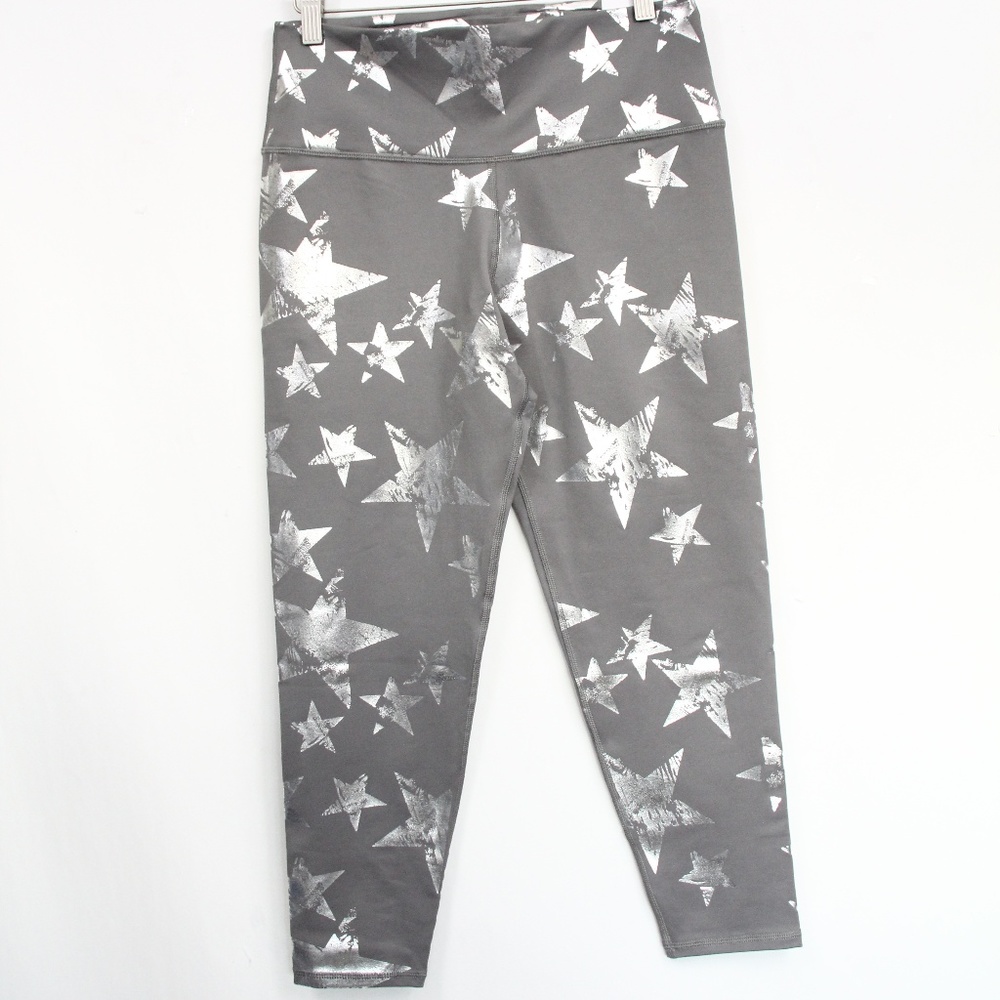 Aerie High Waist Leggings NEW Large American Eagle Yoga Gym Stars AE 7/8 length